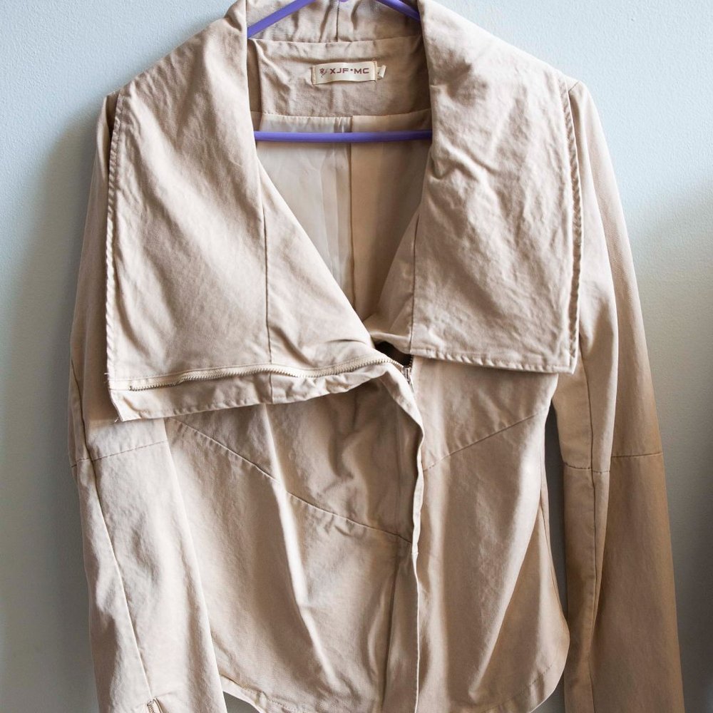 XJF MC Asymmetrical Jacket Size Large Khaki